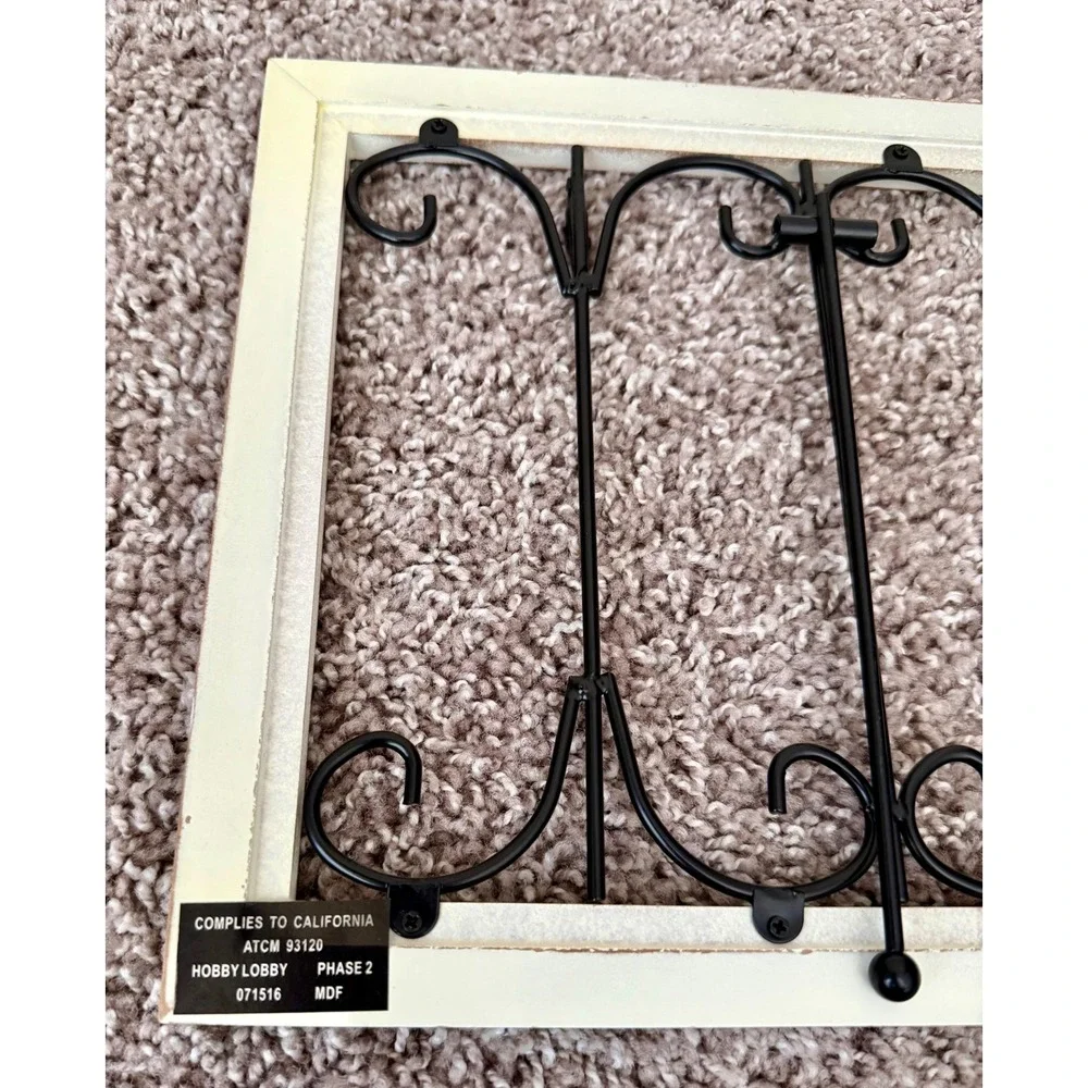 Hobby Lobby Scrollwork Picture Frame Cream Bronze 11.5x8.5 Excellent Distressed